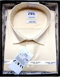 Men Peach Solid Formal Shirt L