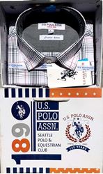 Man White & Black red Fit Checked Shirts Collection L(40)