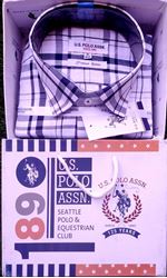Cool Comfort White or Black Checked Casual Shirt M(38)